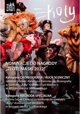 Plakat - Koty - nominacje do Złotych Masek 2022